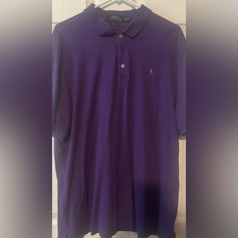 Ralph Lauren polo, short sleeve, purple XXL - Picture 3 of 3